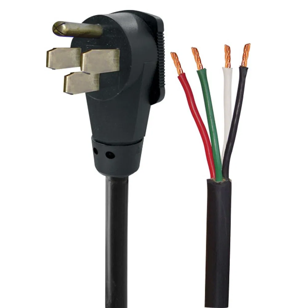 16-00563 – AP PRODUCTS Power Cord, Power Supply Cord 50 Amp Male Plug End 50 Amp 10 Gauge 3 Wire 30 Foot Length Black...